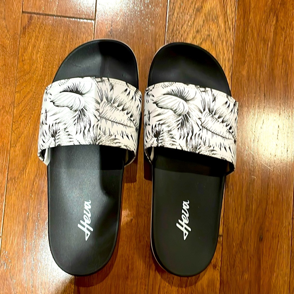 Tropical print Sandals/Slides